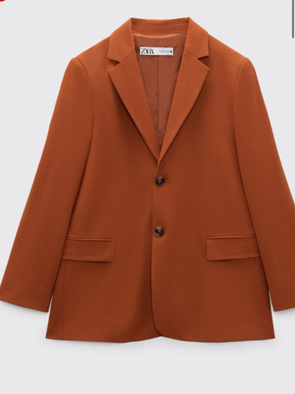 Zara Men's Rust Blazer Single-Breasted Sport Coat